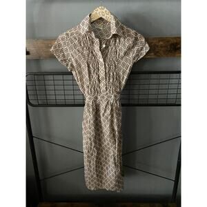 Anthropologie Porridge Gauze Button Front Dress | Size 1